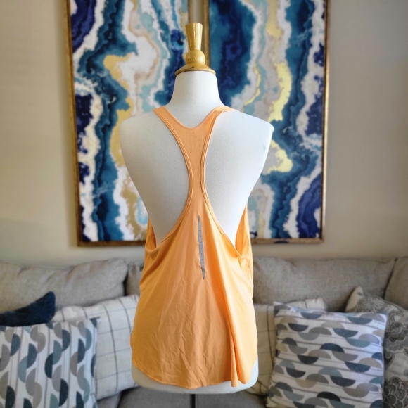 Nike Dri Fit Womens Orange Active Sleeveless Tank Top - Picture 2 of 4
